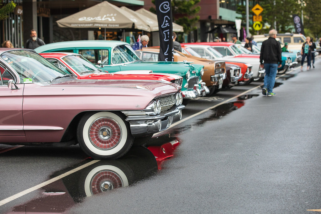 Classic cars at Cooly Rocks On Festival Coolangatta